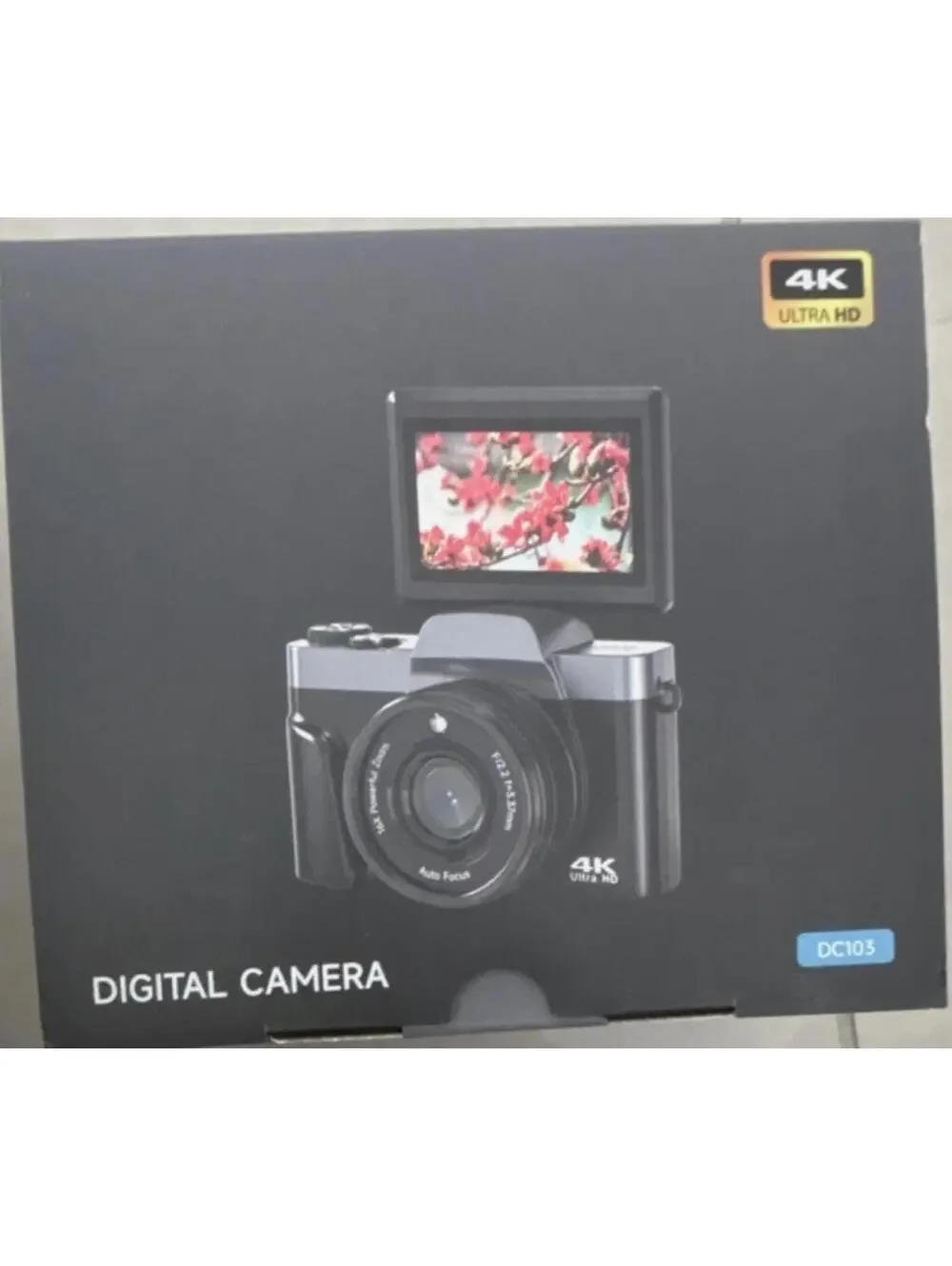 DC103 Digital Camera 64MP 4K Ultra HD 16x Zoom Auto Focus Anti-Shake Black